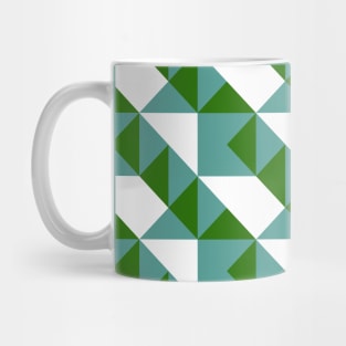 ’Zangles’ - in Teal and Grass Green on a White base Mug
